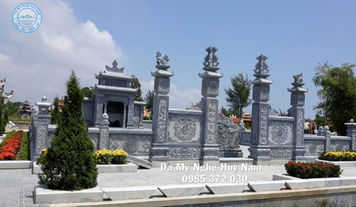 Khu lăng mộ đá 160m2 lắp đặt tại Thanh Hóa