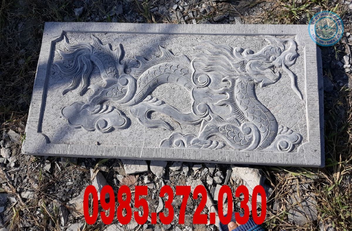 Lắp đặt khu lăng mộ đá đẹp gia đình anh Nguyễn Trọng Hùng tại Quảng Xương Thanh Hóa 22 bưng hông mộ tam sơn bạt băm vảy rồng