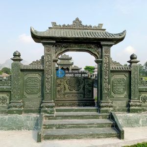 Cổng đá tò vò khu lăng mộ đá xanh rêu CĐ-008