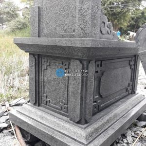 Mộ đá không mái bạt băm đẹp MĐ-035 2 mo da tam son 4