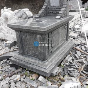 Mộ đá không mái bạt băm đẹp MĐ-035 3 mo da tam son 6
