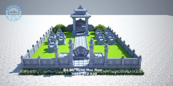 Hình vẽ Phối cảnh 3D khu lăng mộ