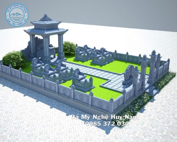 Bản vẽ phối cảnh khu lăng mộ đá, Phối cảnh 3D Khu lăng mộ đá đẹp tại Thanh Hóa