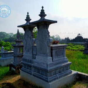 Mộ đá đôi một mái bạt băm cao cấp phong cách mới 7 Mộ một mái đá