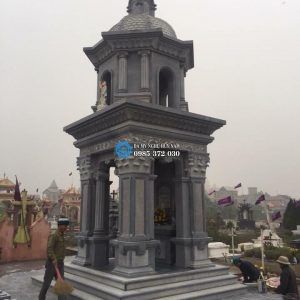 Mộ tháp đá công giáo MĐ-001 2 mộ công giáo