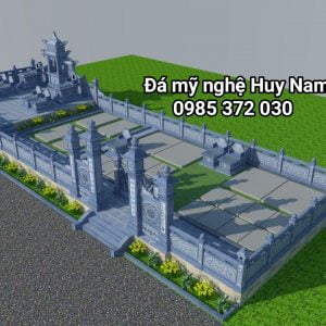 Bản vẽ phối cảnh 3D khu lăng mộ gia đình anh Hải - Vinh - Nghệ An
