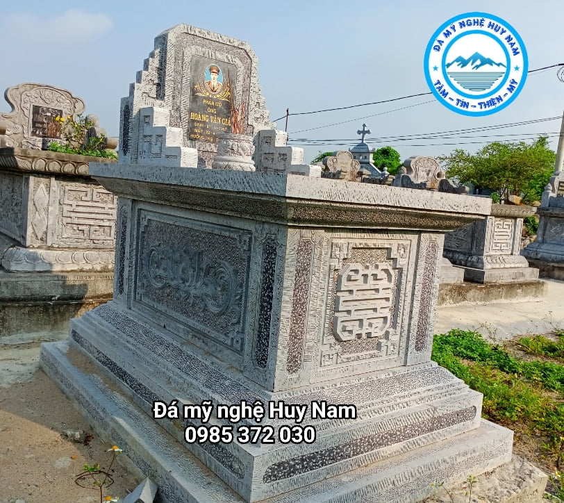 TOP 3 kiểu mộ đá đẹp, hợp phong thủy được khách hàng ưa chuộng nhất hiện nay 3 mộ đá bạt băm