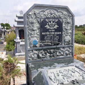 Lắp đặt mộ đá xanh rêu cao cấp tại Quỳnh Hoàng – Quỳnh Phụ – Thái Bình 9 Kích thước bia mộ đá chuẩn theo phong thủy