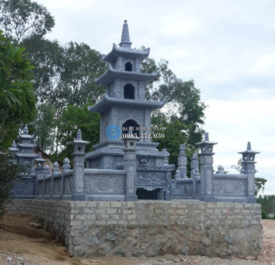 Công trình Lắp đặt bảo tháp đá ĐẸP tại chùa Phước Hội Tự - Hà Tĩnh năm 2019 9 Mẫu tháp đá tam bảo đẹp
