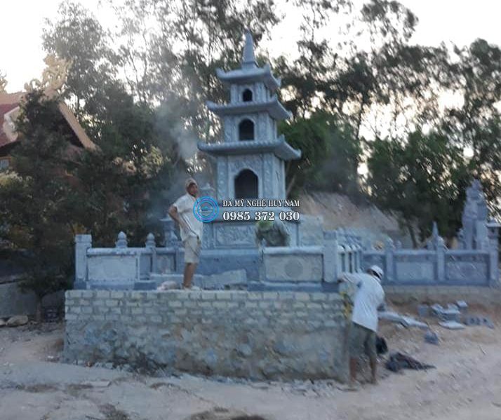 Công trình Lắp đặt bảo tháp đá ĐẸP tại chùa Phước Hội Tự - Hà Tĩnh năm 2019 8 Mộ tháp đẹp