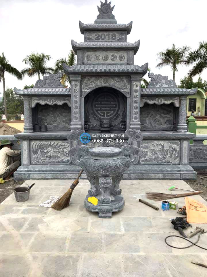 Mẫu lư hương đá, đỉnh hương đá đẹp nhất 2022 4 Lăng Mộ Đá, lăng thờ đá, lăng hộp, lăng cánh đá