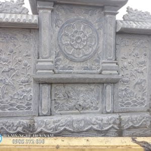 Lăng thờ đá đẹp MĐ-077 6 Mặt sau lăng mộ đá, lăng thờ đá