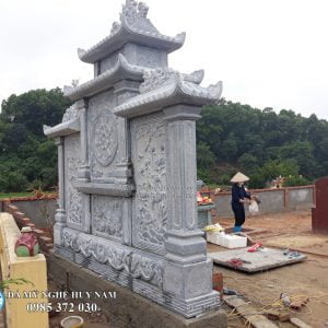 Lăng thờ đá đẹp MĐ-077 5 lăng thờ đá nhìn nghiêng từ phía sau