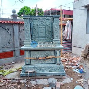 Lăng thờ đá xanh rêu cao cấp tại Yên Mỹ - Hưng Yên 7 Hình-ảnh-lắp-đặt-lăng-thờ-thiên-tại-Hưng-Yên