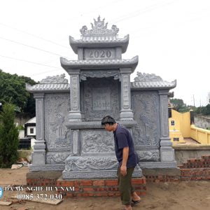Lắp đặt Lăng mộ đá - lăng cánh đá cho Gia đình họ Đào tại Phú