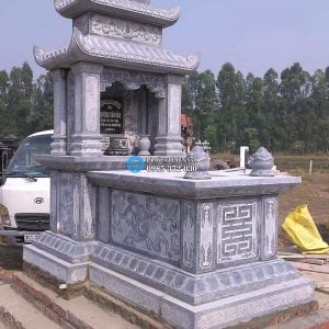 Mộ đá 2 mái, Mộ đá đài loan 2 đao, mẫu mộ đá hai mái, mộ đá hai đao