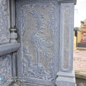 Lăng thờ đá đẹp MĐ-077 7 Tấm bưng cánh chạm con hạc đá đẹp