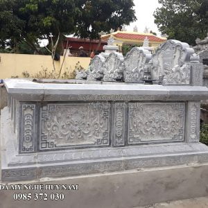 Mộ tư đá (MỘ BỐN) MĐ-088 2 Mộ tư đá, bốn ngôi mộ bành đá liền nhau kích thước 5,55mx2,27m, mộ đá đẹp, mộ bành đá, mộ đá tam sơn, mộ bốn bằng đá