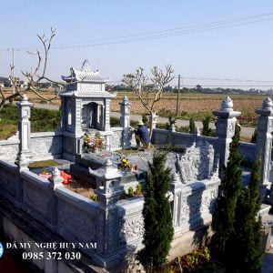 Khu lăng mộ đá đẹp tại Mỹ Thành – Mỹ Lộc – Nam Định 18 Khu lăng mộ đá gia đình, Khu lăng mộ đá tại Nam Định kích thước 5,9x6,8m