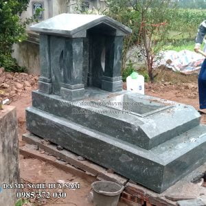 Mộ đá xanh rêu, mộ đá 1 mái nhà