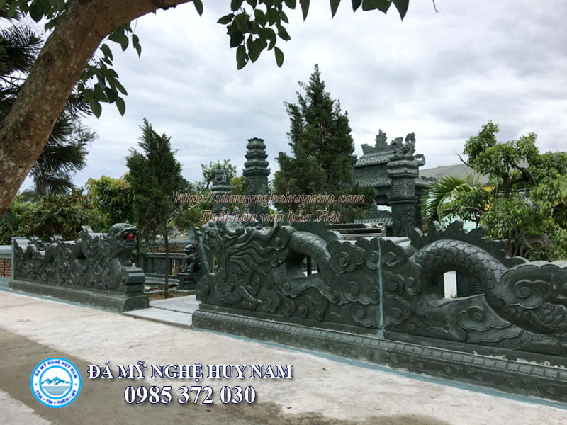 Xu hướng lựa chọn đá xanh rêu trong thi công lăng mộ đá năm 2022 3 Khu lăng mộ đá xanh rêu đẹp Rồng thật đá xanh rêu đẹp 1 1