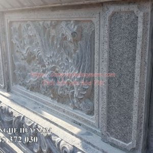 Lắp đặt khu lăng mộ đá bạt băm cao cấp tại Ba Đồn - Quảng Bình 22 Cận cảnh hình ảnh thân lăng mộ đá băm bạt vảy rồng đỉnh cao