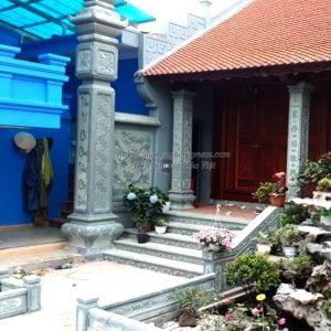 Cột đồng trụ đá cho nhà thờ họ CĐ-011