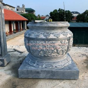 Mẫu tảng đá kê cột gỗ đẹp - tảng bồng đá CT-005