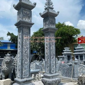Mẫu Cột đồng trụ đá đẹp cho từ đường nhà thờ họ CĐ-013 Mẫu Cột đồng trụ đá đẹp cho từ đường nhà thờ họ CĐ-013