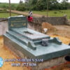 Mẫu mộ đá hiện đại làm bằng đá xanh rêu MĐ-124