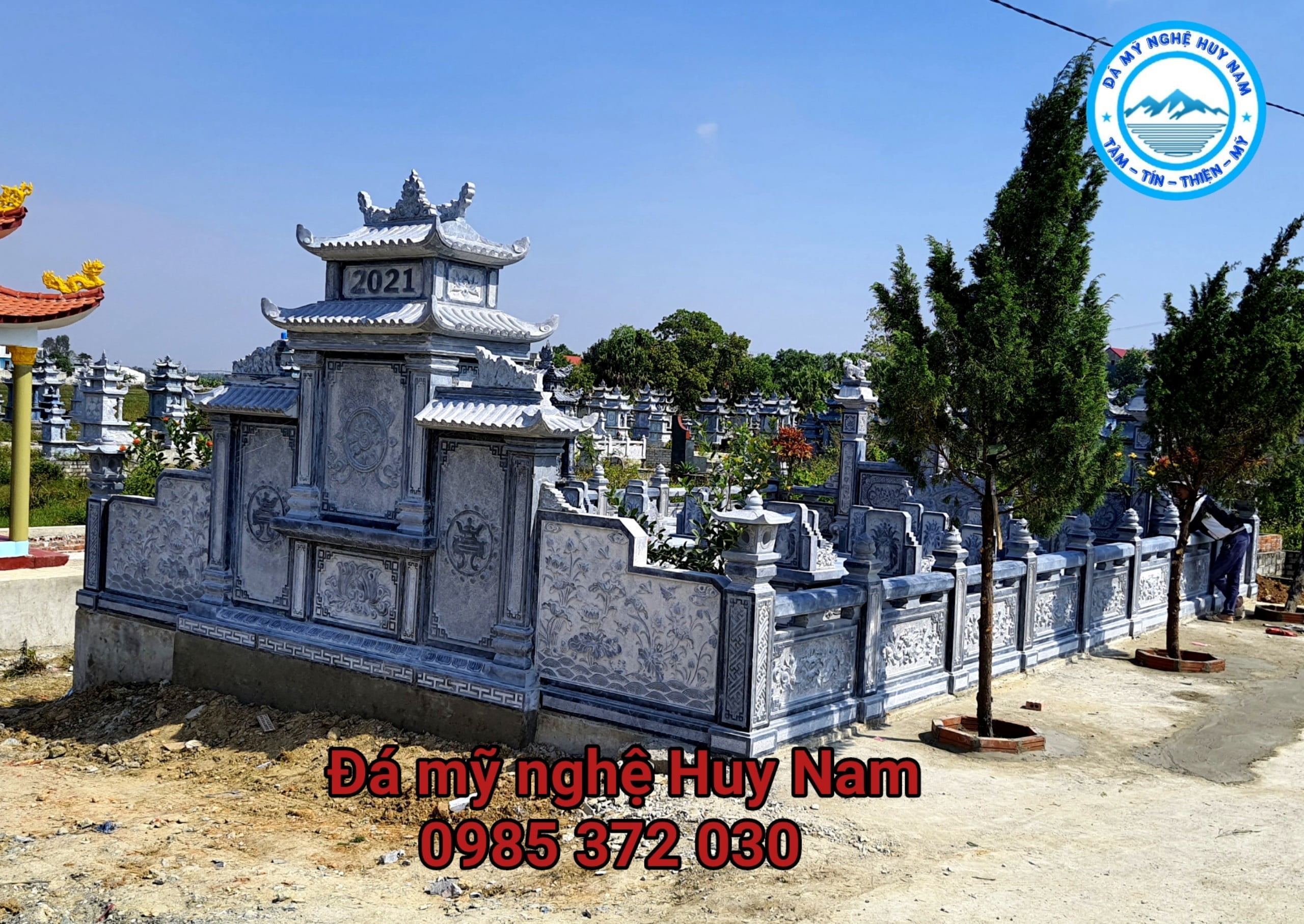 Lắp đặt Khu lăng mộ đá chi họ Lê Văn tại xã Tế Lợi, Nông Cống, Thanh Hoá 9 làm lăng  mộ đá