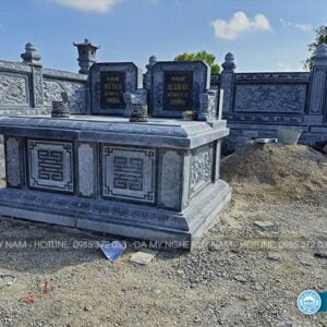 Lắp đặt khu lăng mộ đá đẹp cho chi họ Đậu tại xã Diễn Tháp - Diễn Châu - Nghệ An 22 mộ đá đôi