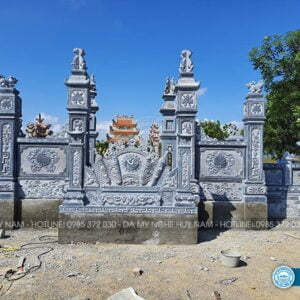 Lắp đặt khu lăng mộ đá đẹp cho chi họ Đậu tại xã Diễn Tháp - Diễn Châu - Nghệ An 17 cuốn thư đá
