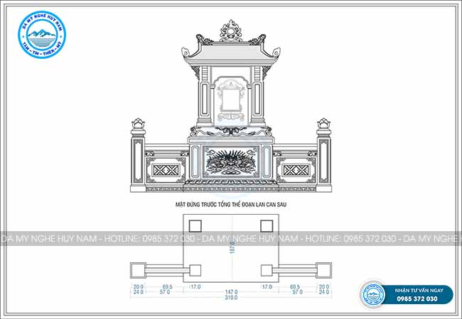 bản vẽ lăng mộ đá 