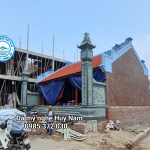 Cột đồng trụ đá bằng đá xanh rêu nguyên khối cho nhà thờ họ tại Phố Dâu, Thuận Thành, Bắc Ninh 33 cot dong da 24