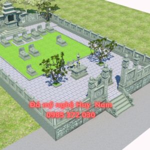 Thiết kế bản vẽ phối cảnh 3D khuôn viên khu lăng mộ diện tích 216m2 cho gia đình anh Bình tại Thạch Hà - Hà Tĩnh 4 BNVTHI2