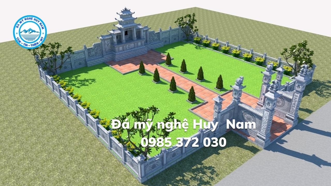 Hoàn thành lắp đặt Khu lăng mộ đá 300m2 cho Chi Họ Đậu Vĩnh Lại tại xã Diễn Phong - Diễn Châu - Nghệ An.