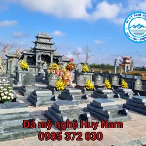 Mộ đá 3 cấp lăng mộ họ Nguyễn Xuân tại Nam Định 12 Hoan thanh lap da khu lang mo cho nguyen xuan tai nam dinh 19