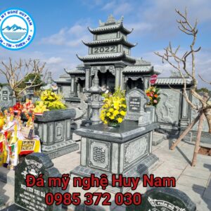 Lăng thờ cánh đá 3 mái khu lăng mộ họ Nguyễn Xuân tại Nam Trực- Nam Định 13 Hoan thanh lap da khu lang mo cho nguyen xuan tai nam dinh 30