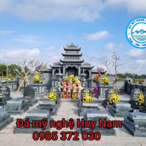 Lăng thờ cánh đá 3 mái khu lăng mộ họ Nguyễn Xuân tại Nam Trực- Nam Định 11 Hoan thanh lap da khu lang mo cho nguyen xuan tai nam dinh 42