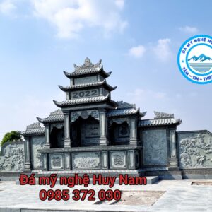 Lăng thờ cánh đá 3 mái khu lăng mộ họ Nguyễn Xuân tại Nam Trực- Nam Định 18 Lăng thờ cánh 3 mái