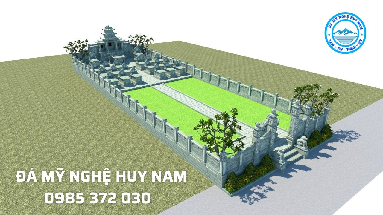 Hoàn thành lắp đặt khu lăng mộ đá cho họ Nguyễn Xuân tại Nam Trực - Nam Định tháng 11/2022