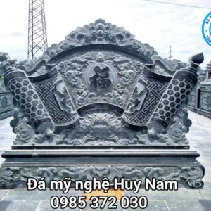 Mẫu Cuốn thư đá bằng đá xanh rêu 3 khu lang mo da tai nghe an 12 1