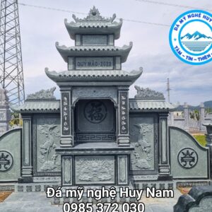 Lăng thờ chung 3 mái bằng đá xanh rêu 9 khu lang mo da tai nghe an 16