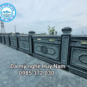 Lan can đá được chế tác bằng đá xanh rêu 3 khu lang mo da tai nghe an 27