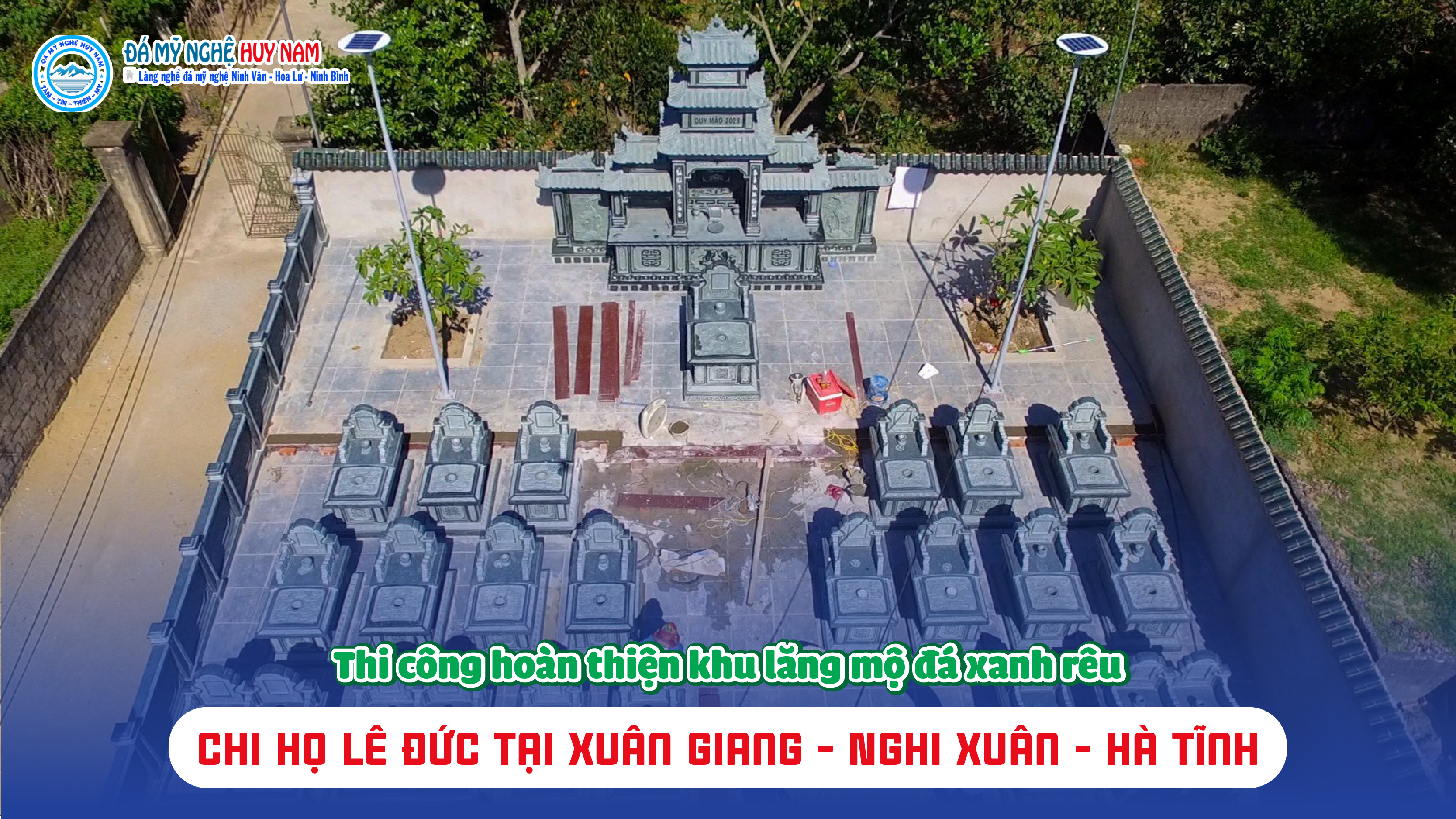 Thi công hoàn thiện khu lăng mộ đá xanh rêu chi họ Lê Đức tại Xuân Giang - Nghi Xuân - Hà Tĩnh 83 lang mo da xanh reu chi ho le duc tai ha tinh 01