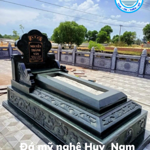 Mộ đá tam sơn xanh rêu cao cấp loại 1