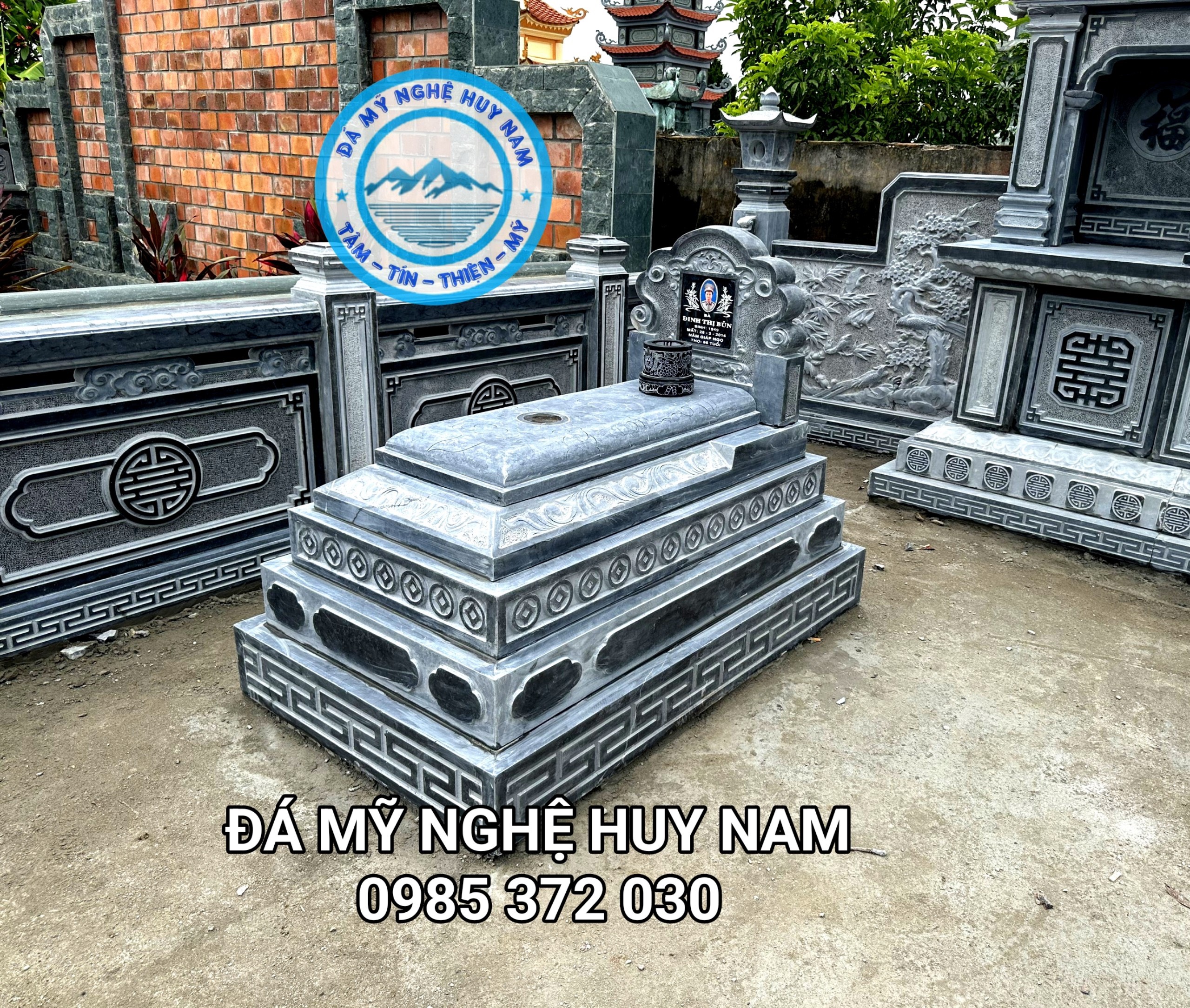 Thi công lắp đặt khu lăng mộ đá kích thước 5,45x12,5m tại Tân Thịnh, Nam Trực, Nam Định 12 da my nghe huy nam 18